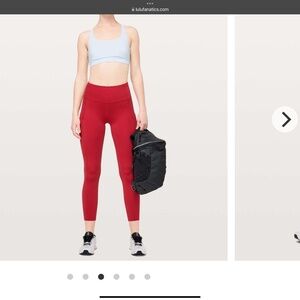 Lululemon Fast & Free 7/8 Legging II w/ Pockets *Non-Reflective Nulux 25” Size 4